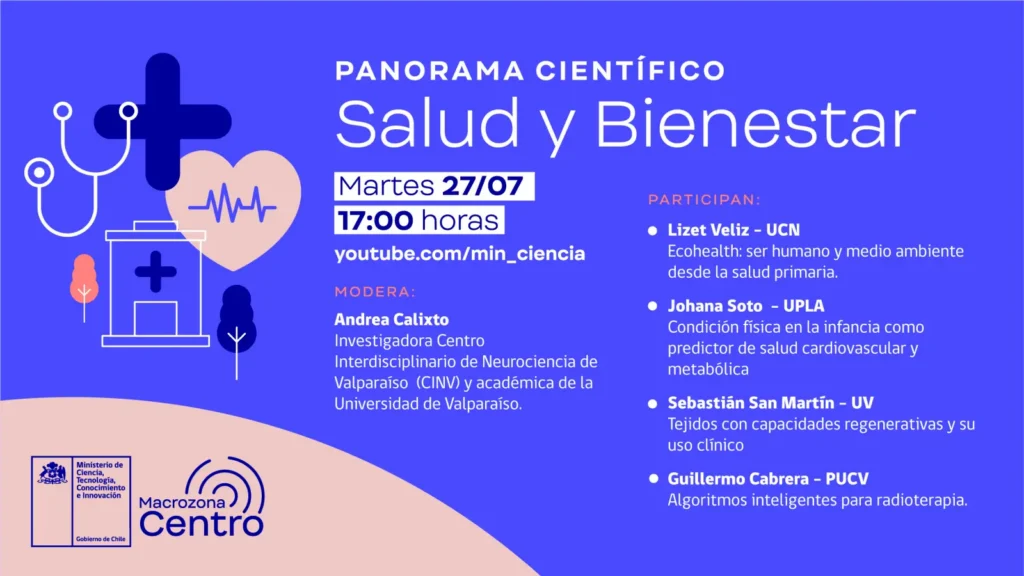 Webinar "Panorama Científico" del mes de julio se centrará en temas de salud y bienestar