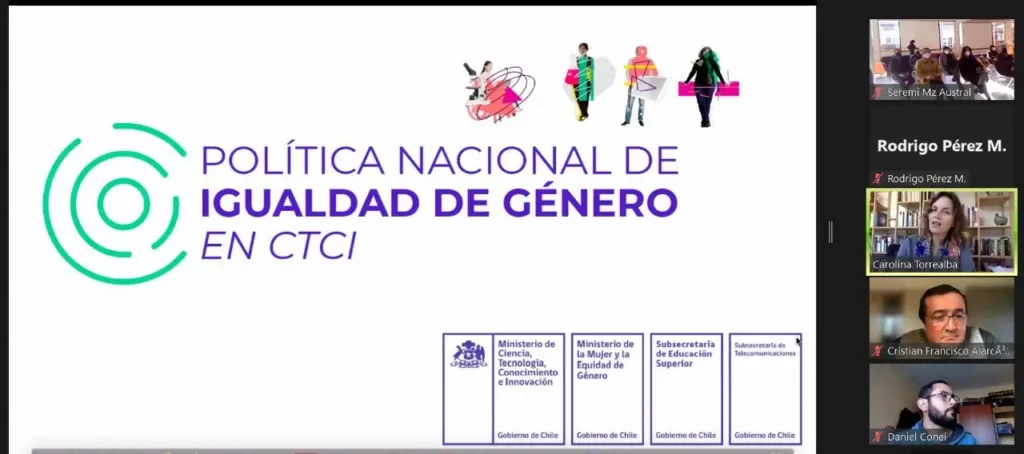 Subsecretaria Torrealba aborda la Política Nacional de Igualdad de Género en CTCI con académicos y divulgadores científicos de la Región de Aysén