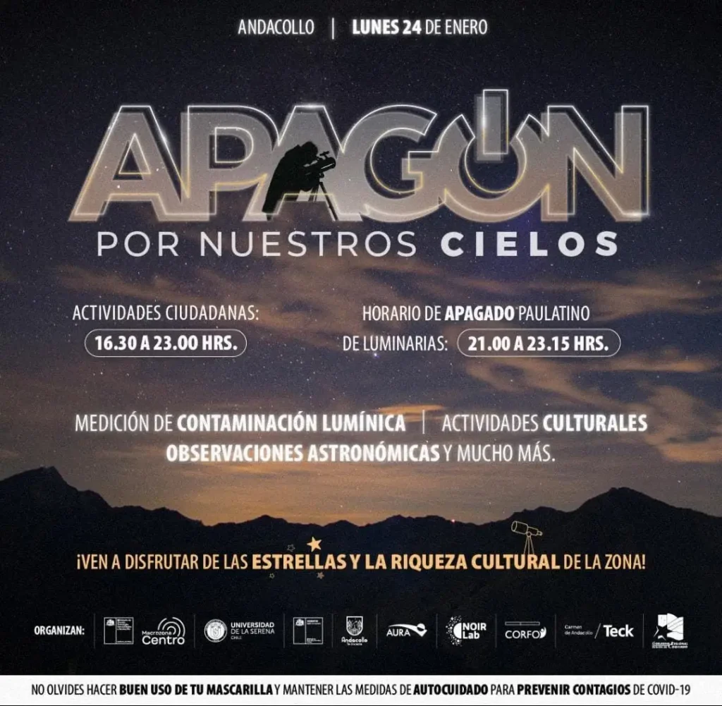 Andacollo realizará apagón y evento ciudadano para concientizar sobre cuidado de cielos nocturnos